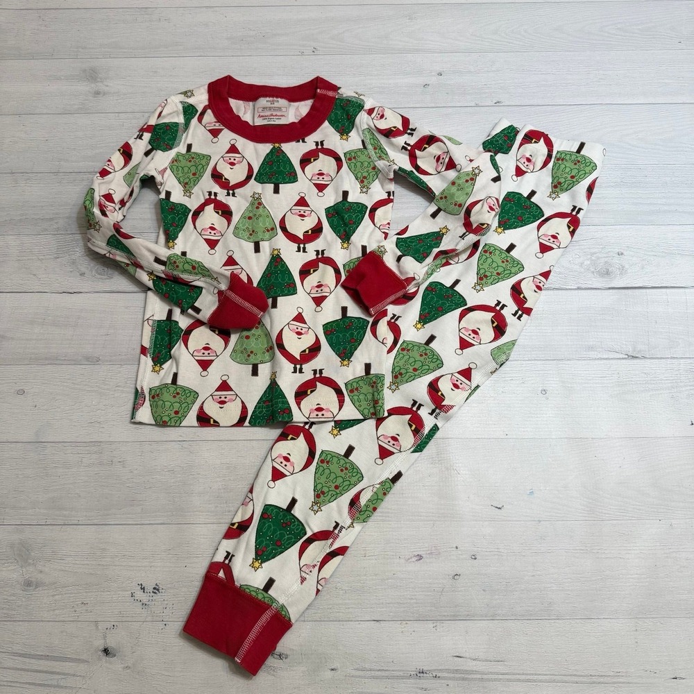 Hanna Andersson kids holiday Santa pajamas 110/5